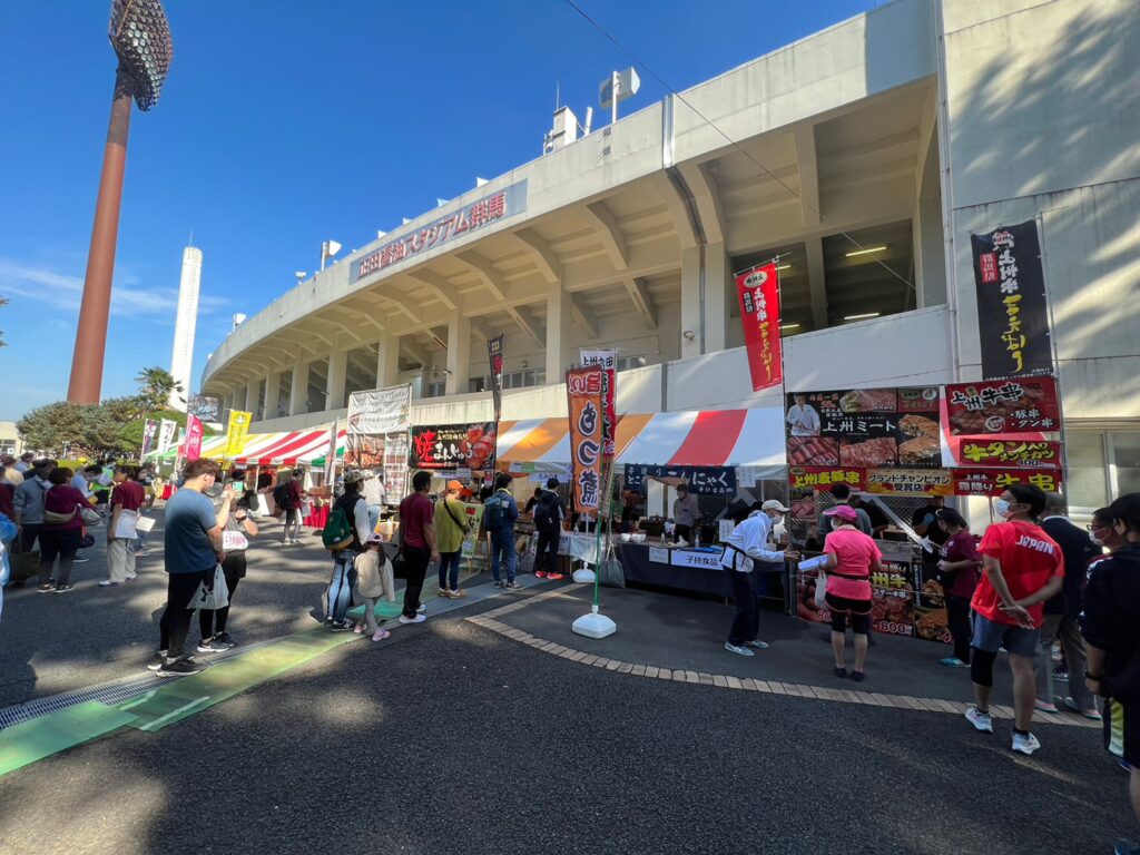 群馬マラソンの出店ブース