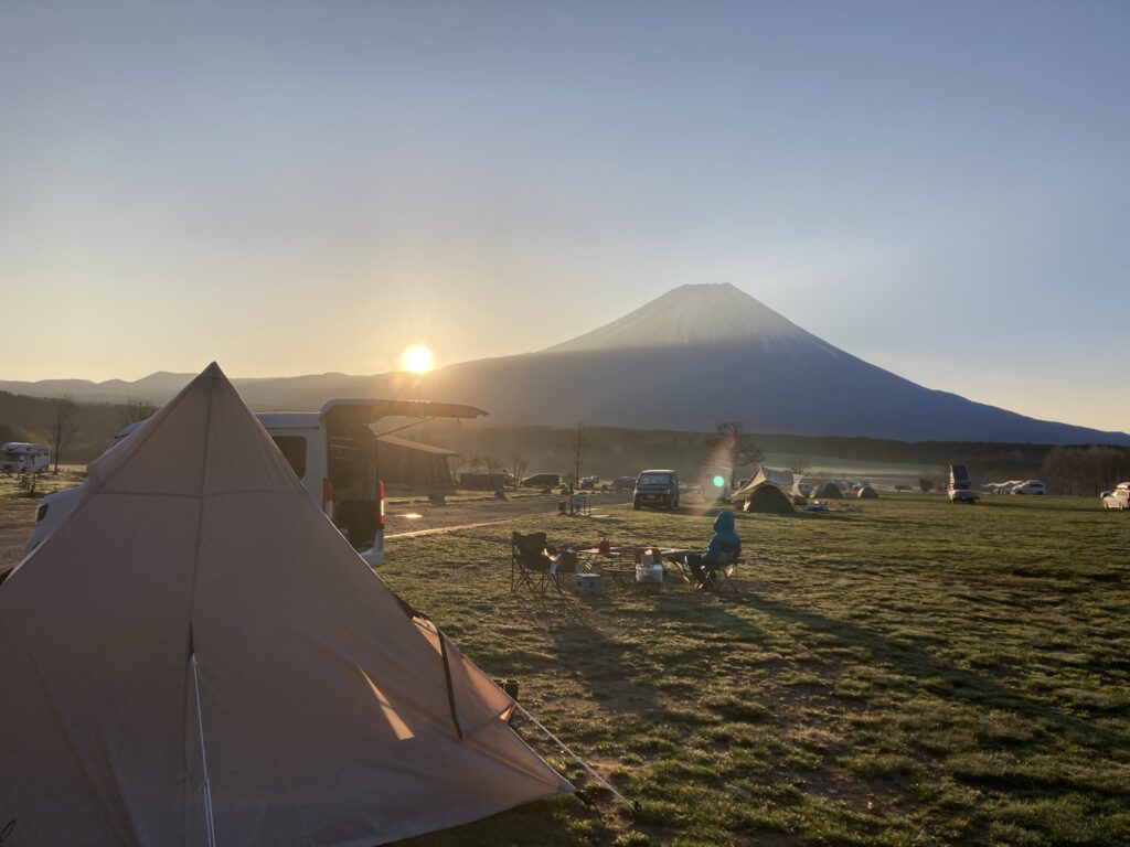朝日がキレイなキャンプ場