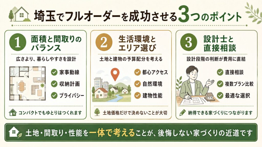 埼玉でフルオーダーを成功させる3つのポイント
