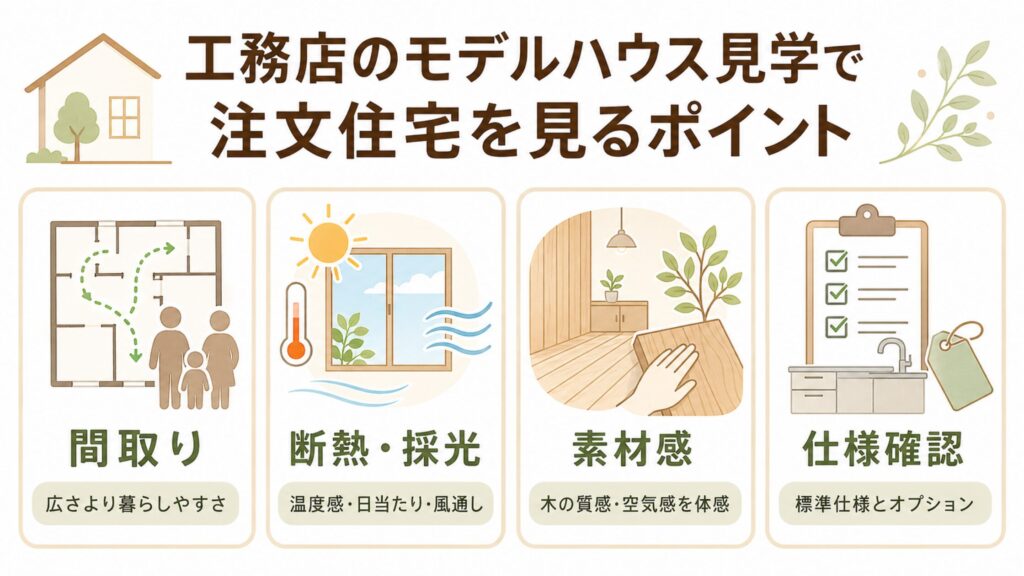 工務店のモデルハウス見学で注文住宅を見るポイント