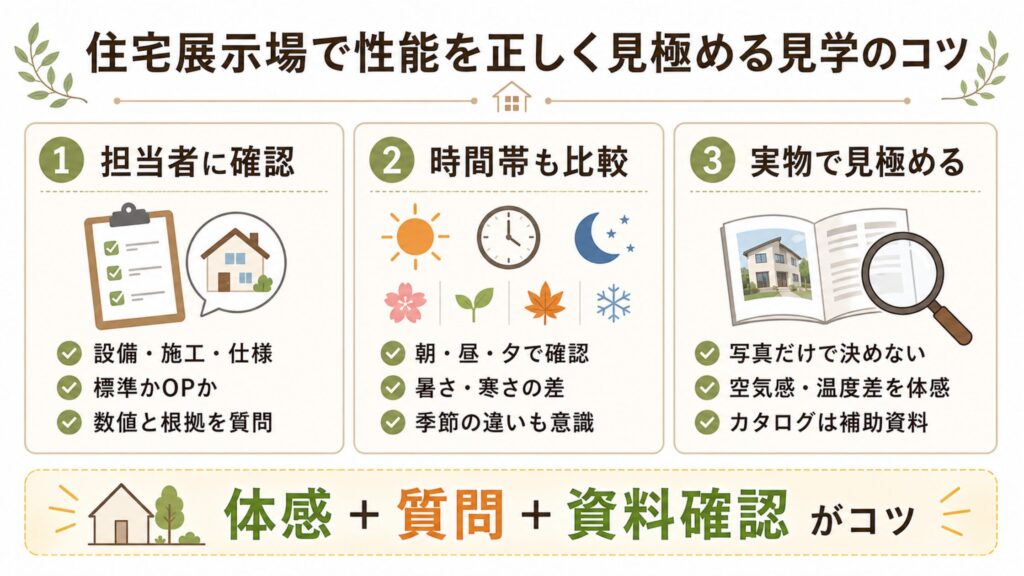 モデルハウスで注文住宅の性能を正しく見極めるコツ