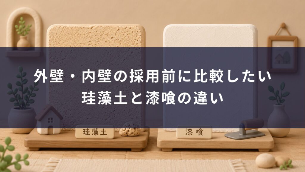 外壁・内壁の採用前に比較したい珪藻土と漆喰の違い