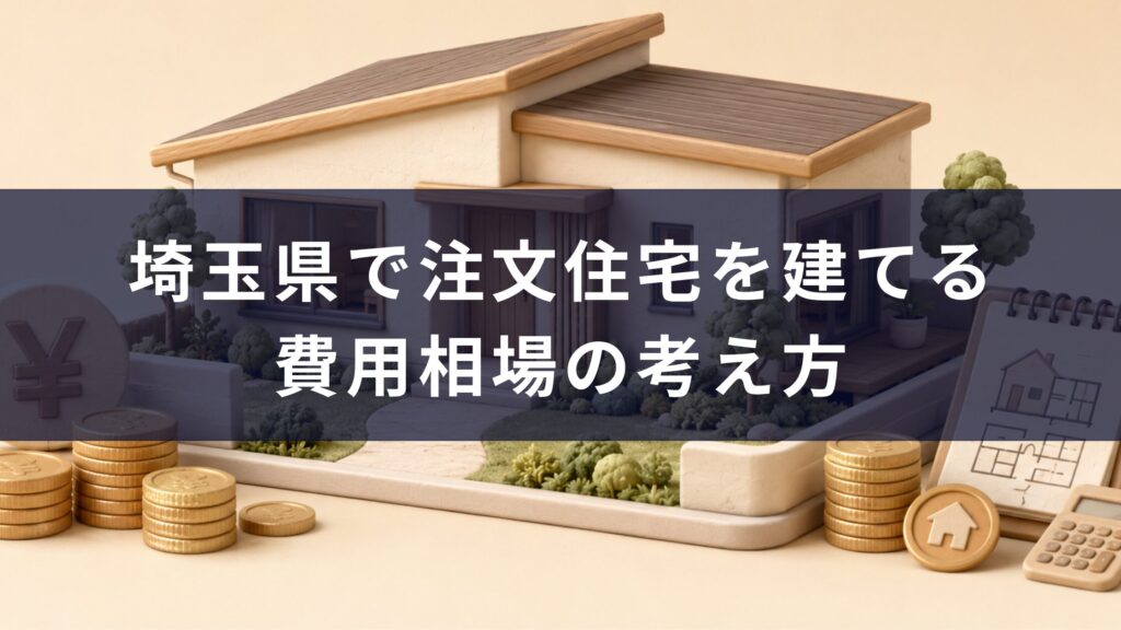 埼玉県で注文住宅を建てる費用相場の考え方