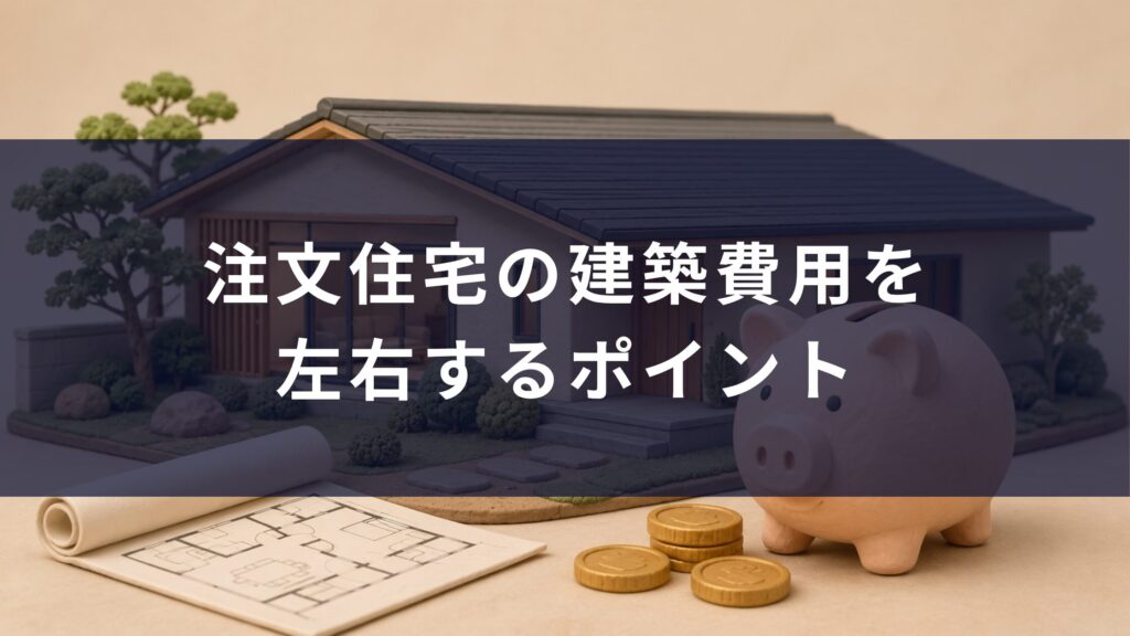 注文住宅の建築費用を左右するポイント
