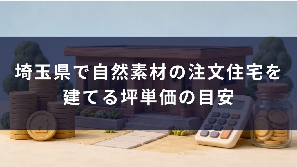埼玉県で自然素材の注文住宅を建てる坪単価の目安