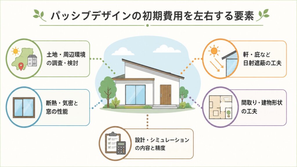パッシブデザインの初期費用を左右する要素