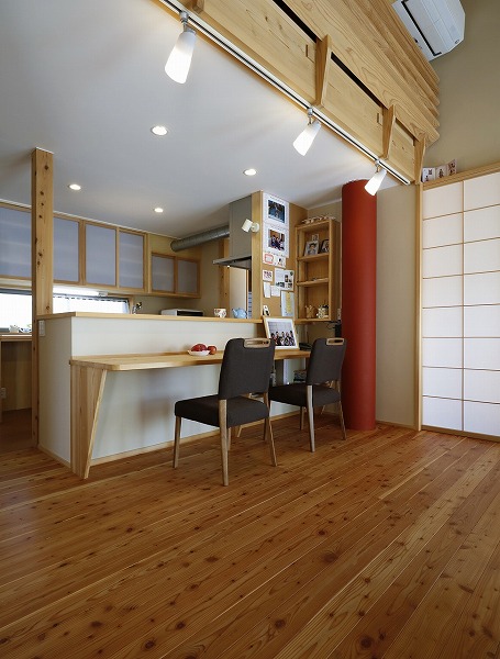 くるっとまわれる、行き止まりのない使い易いキッチンなら埼玉県本庄市の小林建設