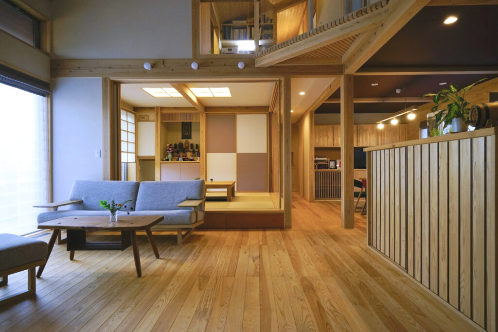 陽の栖小林建設が埼玉県熊谷市に建てた新築注文住宅の完成見学会の内観イメージ写真