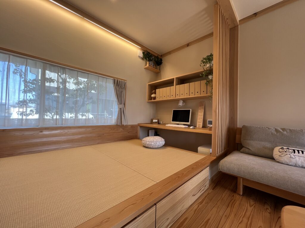 陽の栖小林建設が埼玉県寄居町に建てた新築注文住宅の完成見学会の畳コーナーイメージ写真
