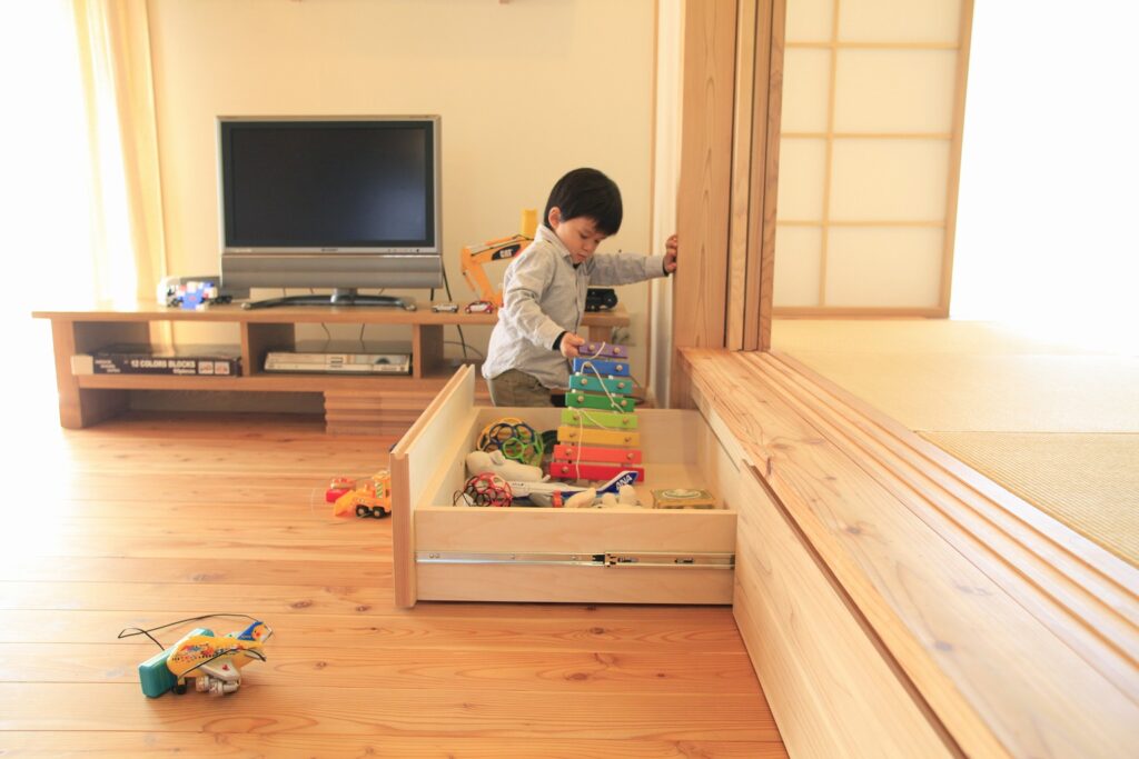 陽の栖小林建設が群馬県伊勢崎市に建てた新築注文住宅の完成見学会の畳コーナーイメージ写真
