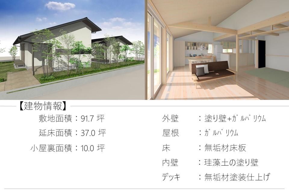 完成見学会を開催する、群馬県高崎市で自然素材を使った木の家の概要