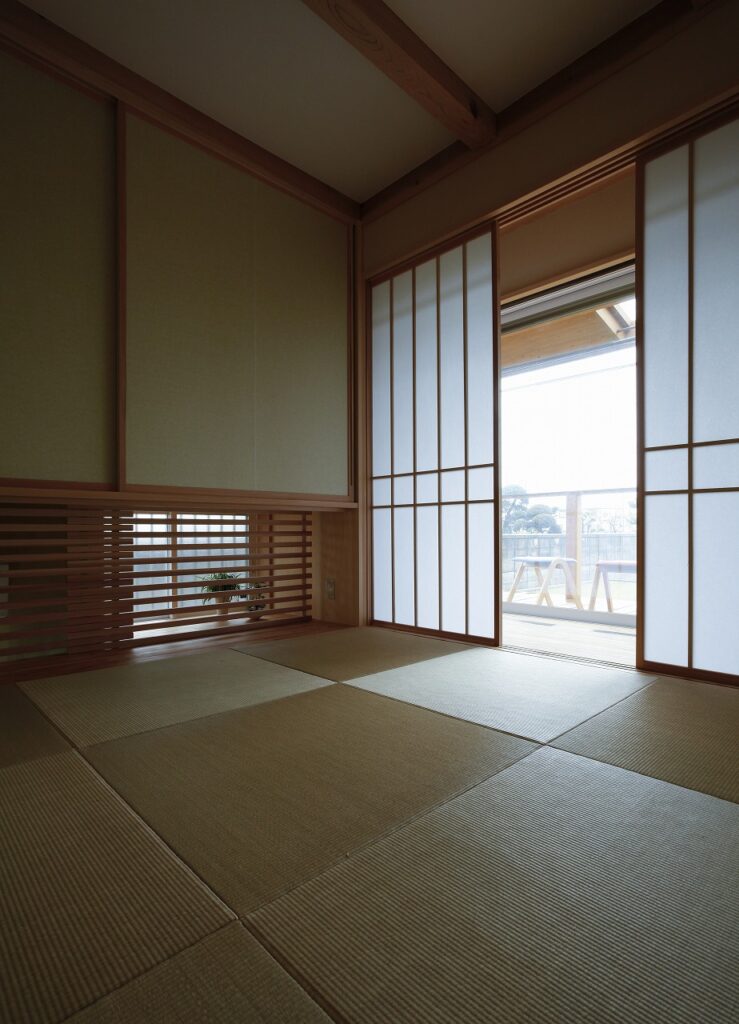 埼玉県に建てた注文住宅。和の空間にも床下エアコンが搭載されています。