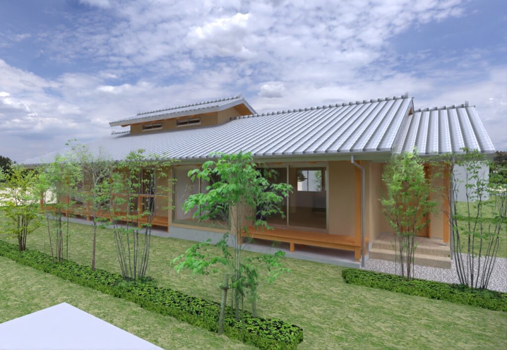 陽の栖小林建設が群馬県前橋市に建てた新築注文住宅の外観パース