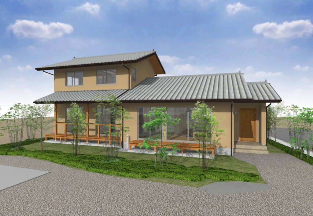 陽の栖小林建設が埼玉県羽生市に建てた新築注文住宅の外観パース