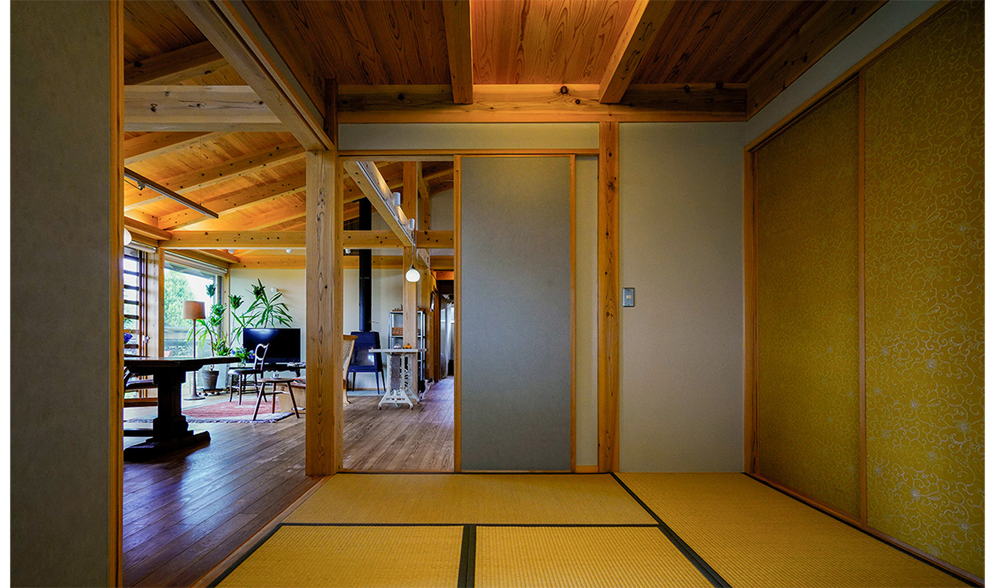 群馬県太田市で建てた、普段は畳コーナーになる和室がある平屋