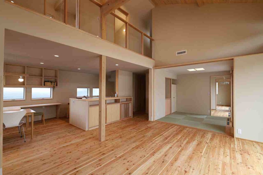 陽の栖小林建設が群馬県高崎市に建てた新築注文住宅の完成見学会の内観写真