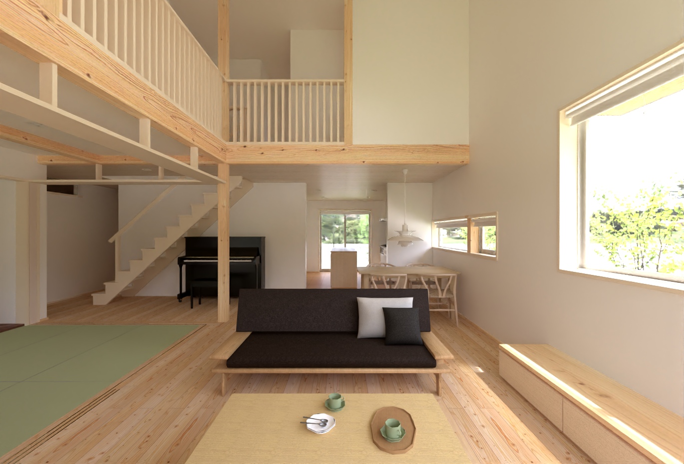 埼玉県本庄市児玉町に建てる新築注文住宅の完成イメージ内観パース