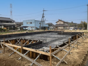 基礎の配筋検査を行いました