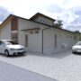 陽の栖小林建設が群馬県下仁田町に建てる新築注文住宅の外観パース