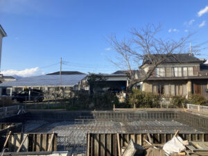 鉄筋の施工が完了しました