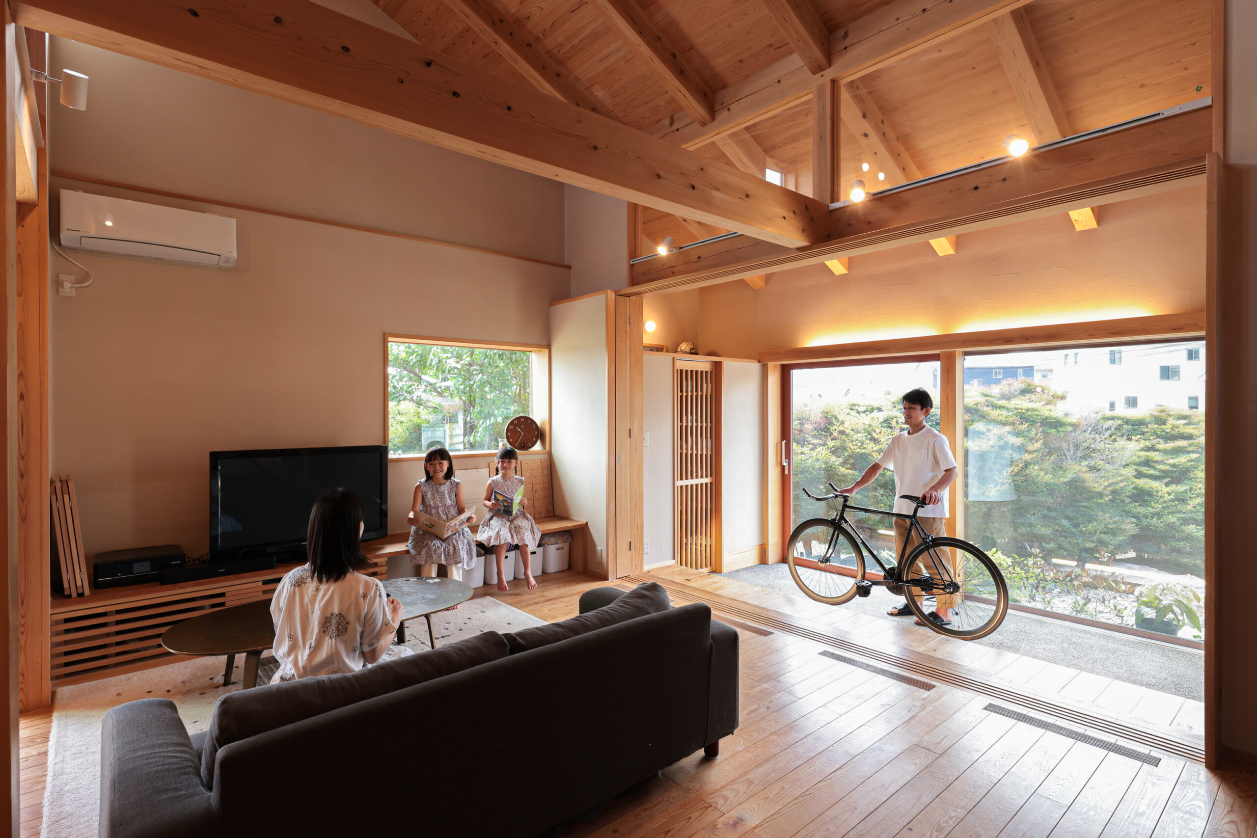 自然と家族が集まる憩いの場