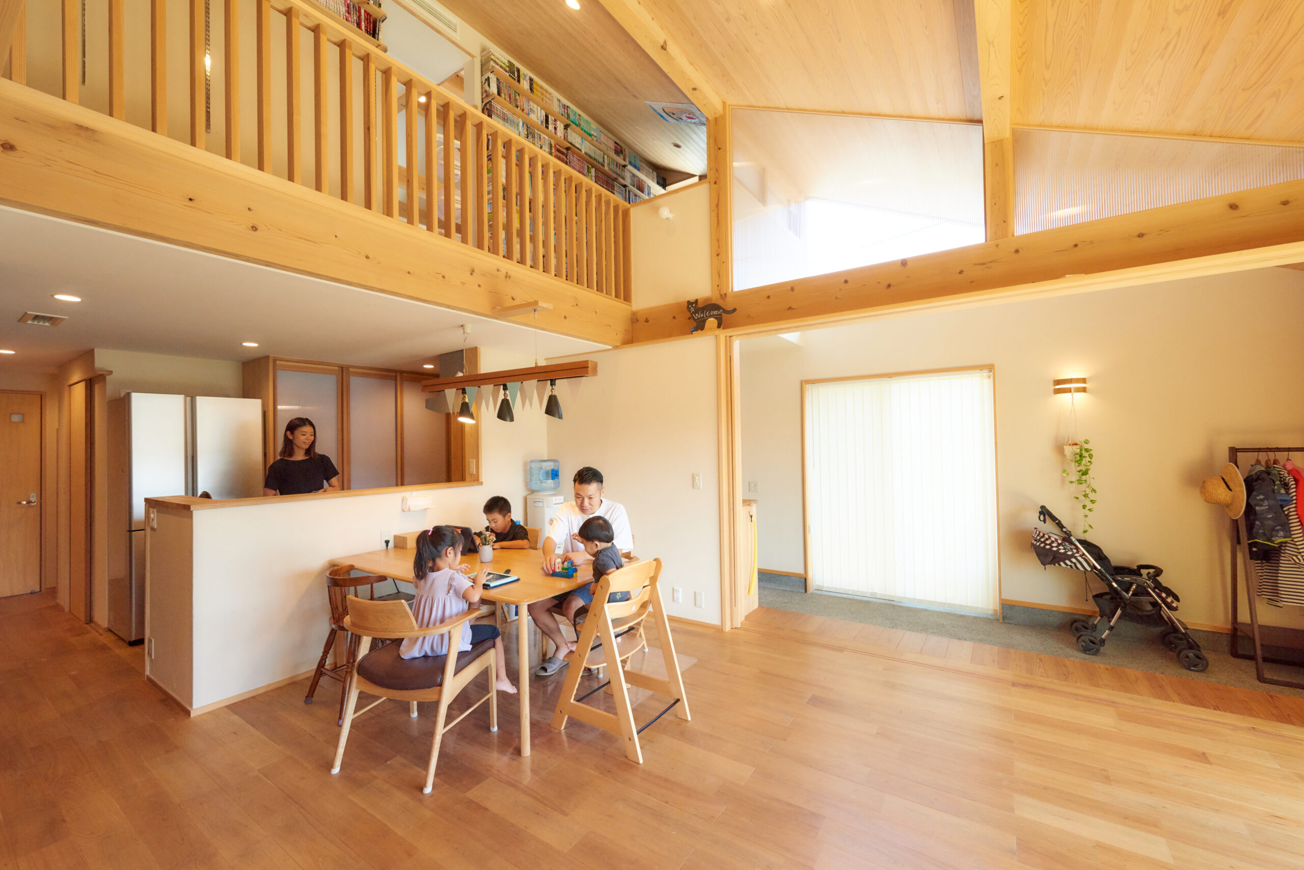 南北に長い敷地を活かした採光