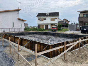 基礎配筋が完了しました