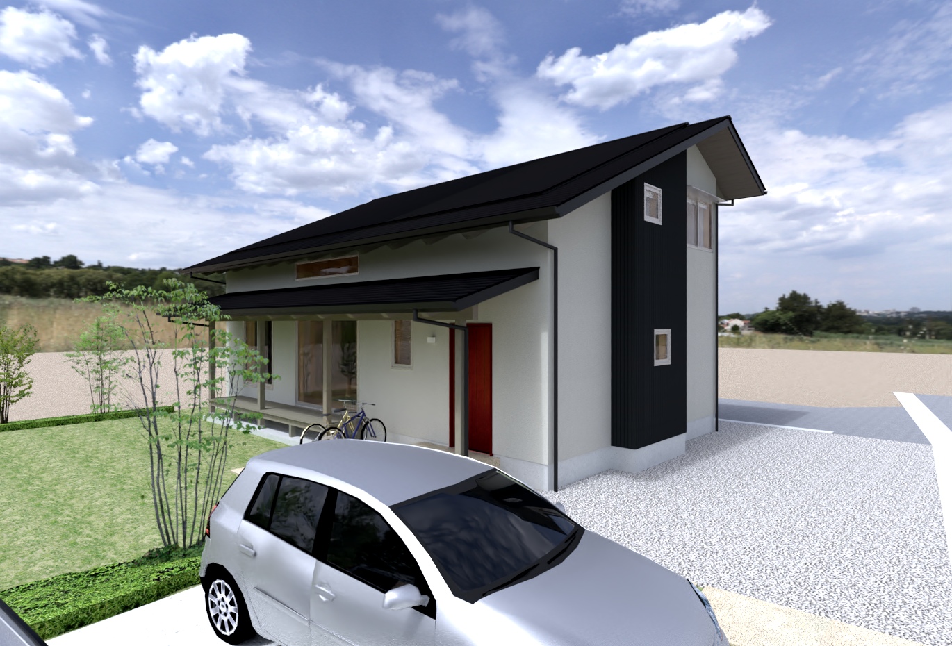陽の栖小林建設が埼玉県熊谷市に建てる新築注文住宅の外観パース