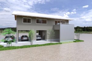 陽の栖小林建設が群馬県伊勢崎市に建てた新築注文住宅の外観パース