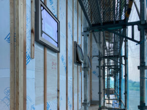 外壁に防水シートを施工しました