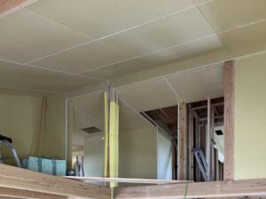 天井施工を進めています