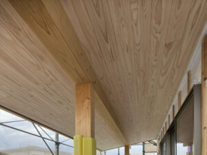 軒裏杉板張り工事順調に進みました