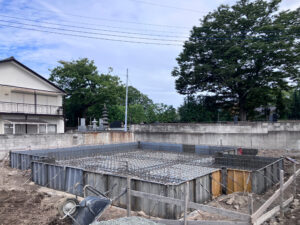 基礎配筋が完了しました