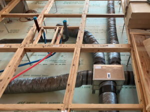 床下にダクトを施工しました