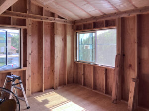 サッシの設置を行いました