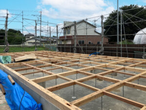 土台の設置を進めました