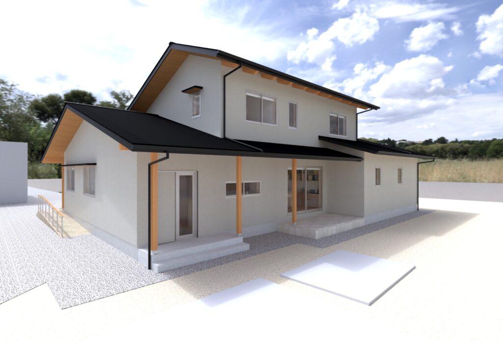 陽の栖小林建設が埼玉県熊谷市に建てた新築注文住宅の外観パース②