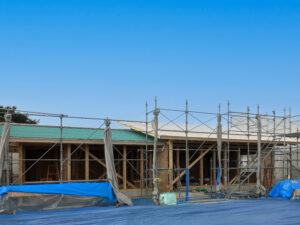 屋根の木工事が完了しました