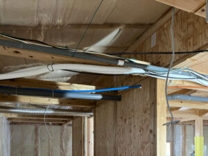 内部配管工事が完了しました